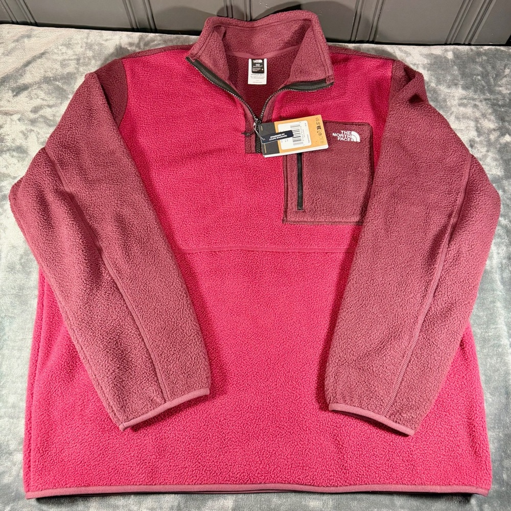 The North Face Yumiori 1/4 Zip Fleece Pullover Mens XL Beetroot, Alpine Plum NWT